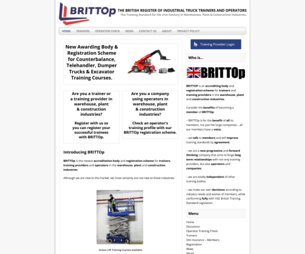 Training courses for industrial operators and equipment.